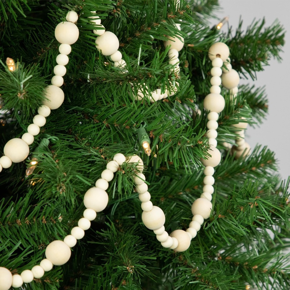Hearth & Hand White Wooden Bead Garland